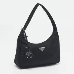 Prada Black Nylon Mini Re-Edition 2000 Baguette Bag
