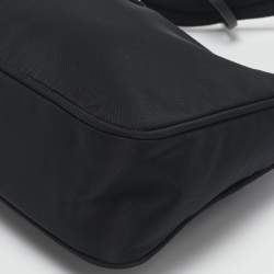 Prada Black Nylon Mini Re-Edition 2000 Baguette Bag