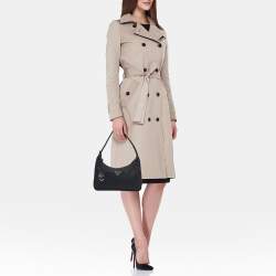 Prada Black Nylon Mini Re-Edition 2000 Baguette Bag
