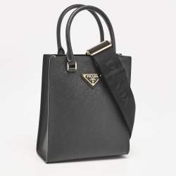 Prada Black Saffiano Leather Mini Tote