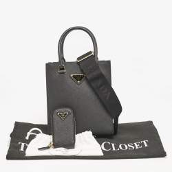 Prada Black Saffiano Leather Mini Tote