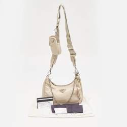 Prada Beige Nylon Re-Edition 2005 Shoulder Bag