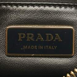 Prada Black Leather Medium Aimee Shoulder Bag
