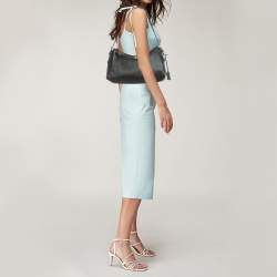 Prada Black Leather Medium Aimee Shoulder Bag