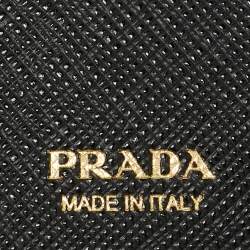 Pre Owned Prada Black Saffiano Leather Bifold Wallet