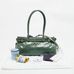 Pre Owned حقيبة كتف برادا بوني متوسطة جلد حكيم