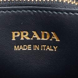 Pre Owned Prada Black Saffiano Cuir Leather Small Monochrome Tote