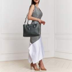 Pre Owned Prada Leather Concept Double Zip Tote
