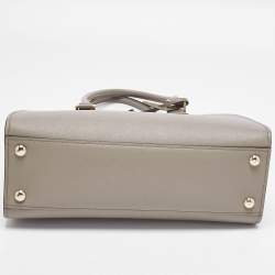 مملوكة مسبقًا Prada Medium Dark Beige Saffiano Lux Leather Tote