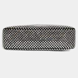 Pre Owned Prada Black Satin Crystal Re-Edition Mini Shoulder Bag