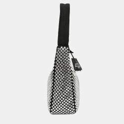 Pre Owned Prada Black Satin Crystal Re-Edition Mini Shoulder Bag