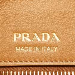 Pre Owned حقيبة كتف برادا جلد بني دوكس