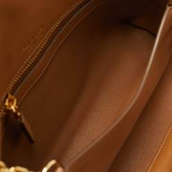 Pre Owned حقيبة كتف برادا جلد بني دوكس