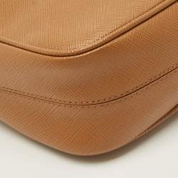 Pre Owned Prada Re-Edition 2005 Brown Saffiano Leather Shoulder Bag