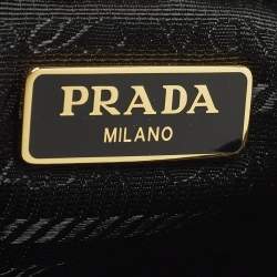 Pre Owned Prada Re-Nylon Black Quilted Nylon Tessuto Shoulder Bag