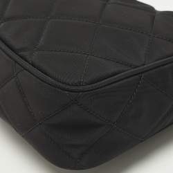 Pre Owned Prada Re-Nylon Black Quilted Nylon Tessuto Shoulder Bag