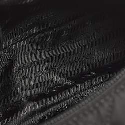 Pre Owned Prada Re-Nylon Black Quilted Nylon Tessuto Shoulder Bag