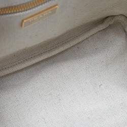 Pre Owned Prada Jardinière Small Beige/Natural Canvas Tote