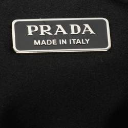 Pre Owned Prada Re-Edition 2000 Black Satin and Crystals Shoulder Bag