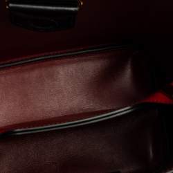 Pre Owned Prada Black Saffiano Leather Medium Panier Top Handle Bag