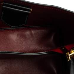 Pre Owned Prada Black Saffiano Leather Medium Panier Top Handle Bag