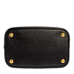 Pre Owned Prada Black Saffiano Leather Medium Panier Top Handle Bag