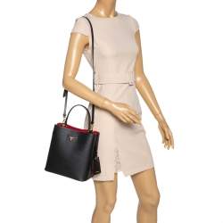 Medium Saffiano Leather Prada Panier Bag with Detachable Adjustable Sh –  EliteLaza