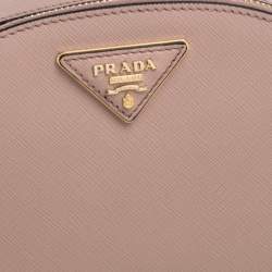 Pre Owned Prada Old Rose Saffiano Lux Leather Odette Belt Bag