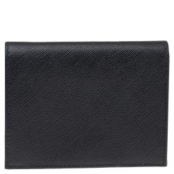 Pre Owned Prada Black Saffiano Leather Bifold Wallet