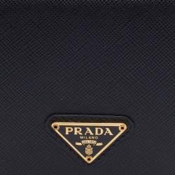 Pre Owned Prada Black Saffiano Leather Bifold Wallet