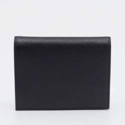 Pre Owned Prada Black Saffiano Leather Bifold Wallet
