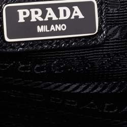Pre Owned Prada Black Saffiano Lux Leather Wristlet Pouch