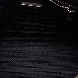 Pre Owned Prada Black Saffiano Lux Leather Wristlet Pouch