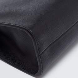 Pre Owned Prada Black Saffiano Lux Leather Wristlet Pouch