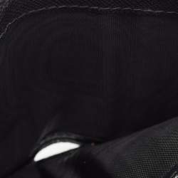 Pre Owned Prada Black Saffiano Metal Leather Flap Card Holder