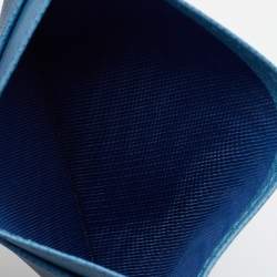 Pre Owned Prada Blue Saffiano Leather Card Holder