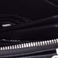 Pre Owned Prada Black Saffiano Leather Mini Triangular Pouch Bag