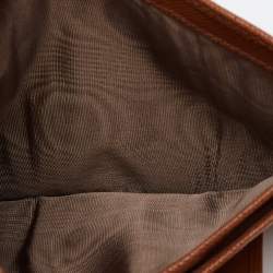 Pre Owned Prada Brown Saffiano Leather Bifold Wallet