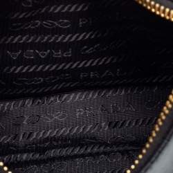 Pre Owned Prada Black Saffiano Lux Leather Mini Shoulder Bag