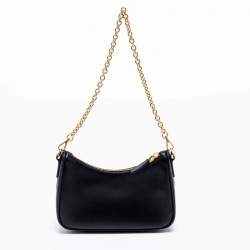 Pre Owned Prada Black Saffiano Lux Leather Mini Shoulder Bag
