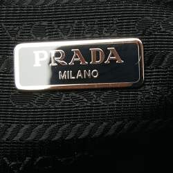 Pre Owned Prada Black Tessuto Nylon Re-Edition 2000 Baguette Bag