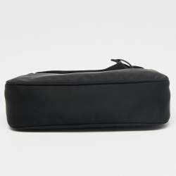 Pre Owned Prada Black Tessuto Nylon Re-Edition 2000 Baguette Bag