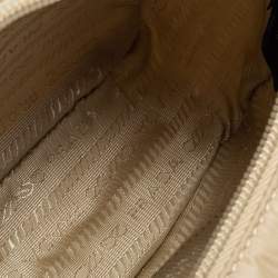 Pre Owned Prada Beige Nylon Mini Re-Edition 2000 Shoulder Bag