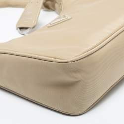 Pre Owned Prada Beige Nylon Mini Re-Edition 2000 Shoulder Bag