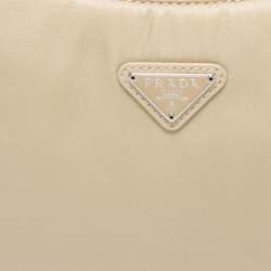 Pre Owned Prada Beige Nylon Mini Re-Edition 2000 Shoulder Bag