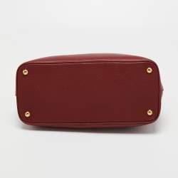 Pre Owned Prada Red Vitello Daino Leather Tote