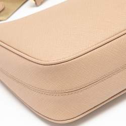 Pre Owned Prada Beige Saffiano Lux Re-Edition 2005 Shoulder Bag