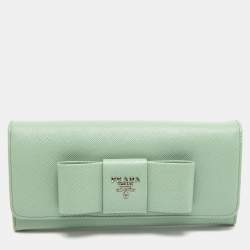 Prada Saffiano Leather Bow Wallet