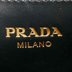 Pre Owned Prada Black Saffiano Leather Double Handle Tote