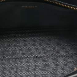 Pre Owned Prada Black Saffiano Leather Double Handle Tote